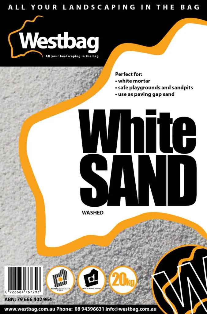 20kg Washed White Sand